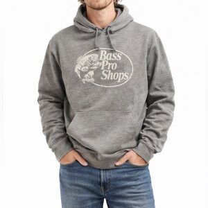 Bass Pro Shops Logo Sweatshirt Hoodie Men Women XL Gray